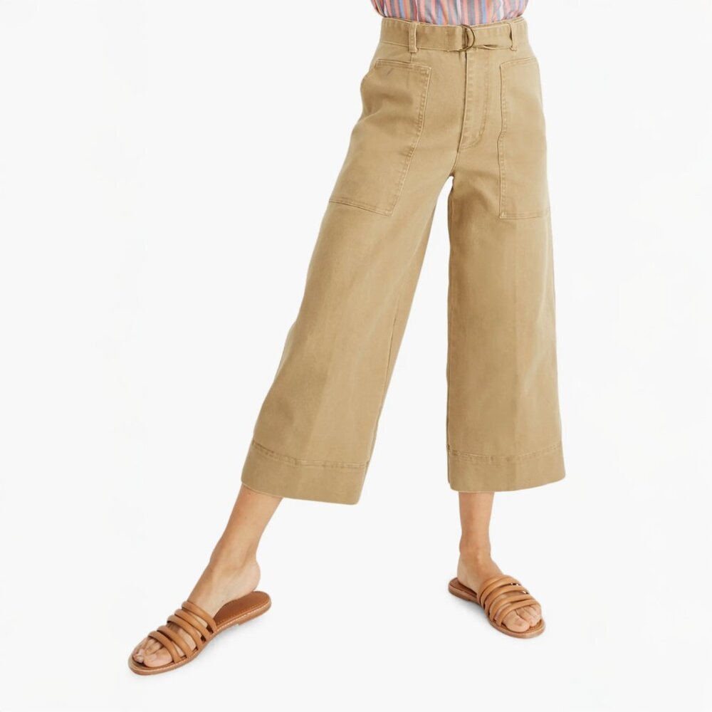Madewell Utility Crop Wide Leg Pants In Classic Desert